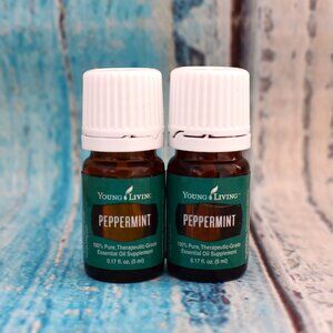 LOT OF 2 - Peppermint 5 ml Young Living Essential Oil NEW-SEALED